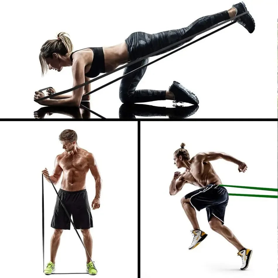 Unisex Fitness Band Pull Up Elastic Rubber Bands Resistance Loop Energy Set Home Gym Workout Expander Strengthen Trainning